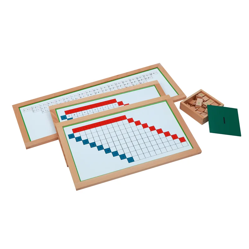 Gráficos de trabajo de resta de materiales matemáticos Montessori con fichas de respuesta, juguetes de aprendizaje de matemáticas, juego educativo para niños