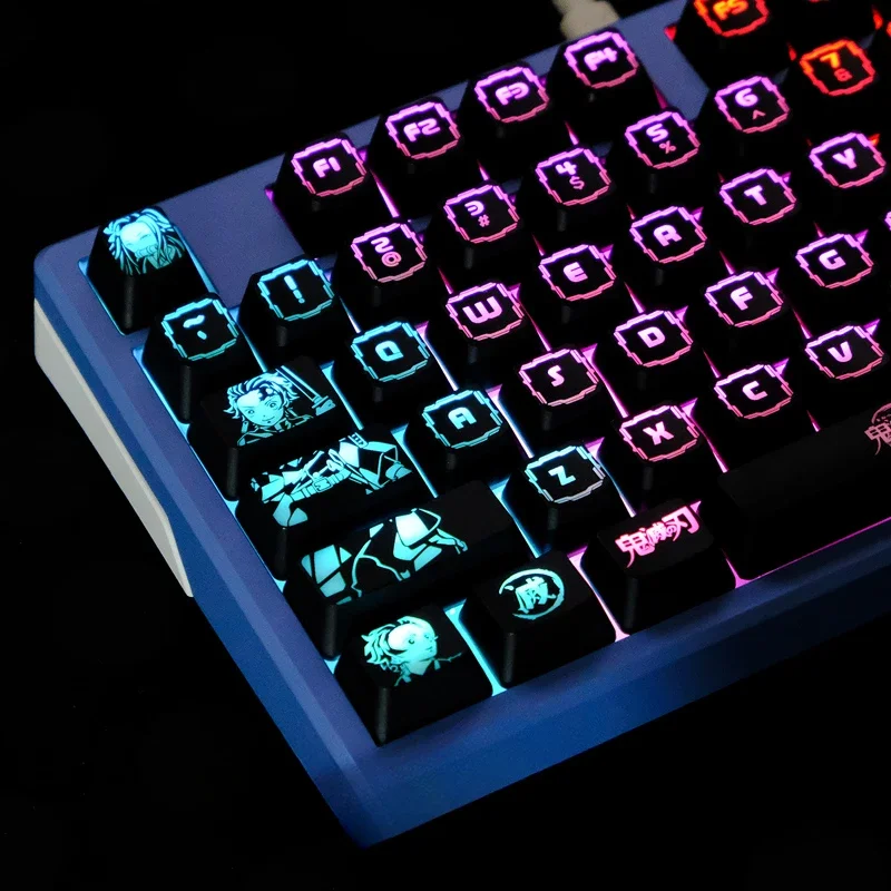 104 Keys/Set Demon Slayer Anime Keycaps OEM Profile for MX Switch Mechanical Keyboard DIY Custom Gift