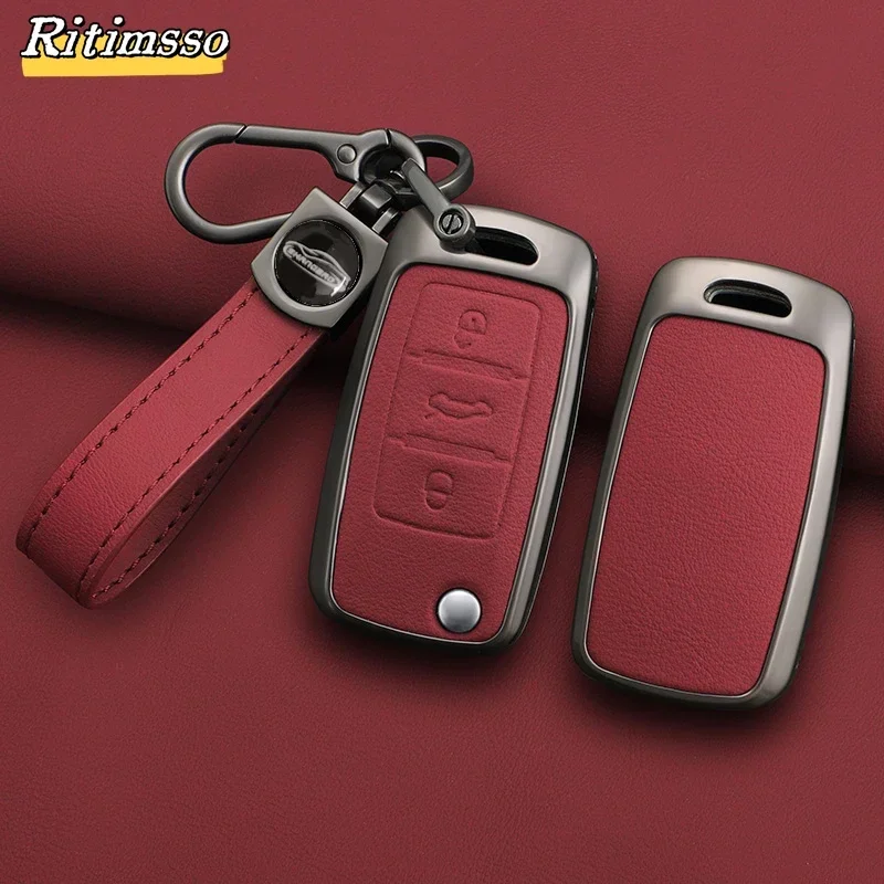 Fashing Alloy Car Key Case Cover For VW Volkswagen Polo Tiguan Passat B5 B6 B7 Golf 4 5 6 MK6 Jetta Lavida Skoda Octavia Seat