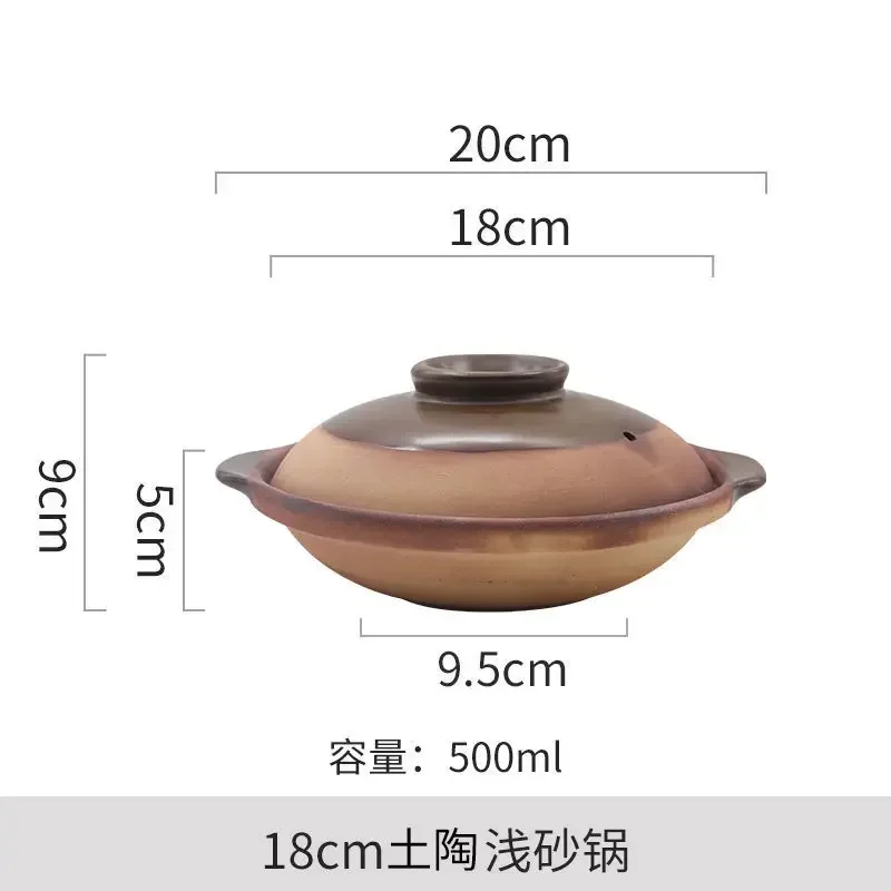 18cm 20cm Ceramic Casseroles Soup Pot Cooking Casserole Clay Stew Stew Pots Earthenware Pot Kitchen Cookware Kitchenware