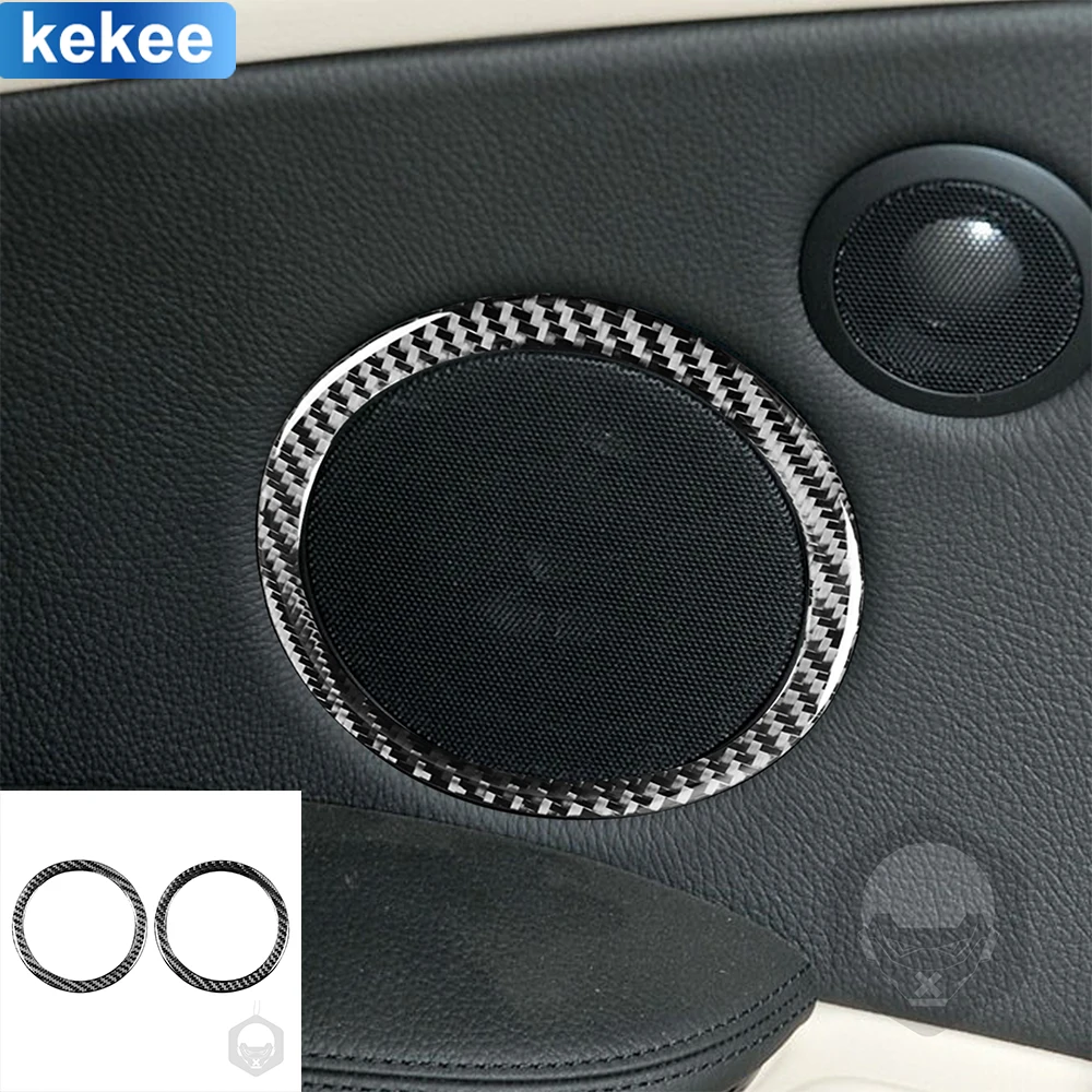 

For BMW E63 E64 M6 2004-2010 Rear Door Speaker Trim Panel Tuning Cover Real Carbon Fiber Sticker Car Interior Refit Accessories