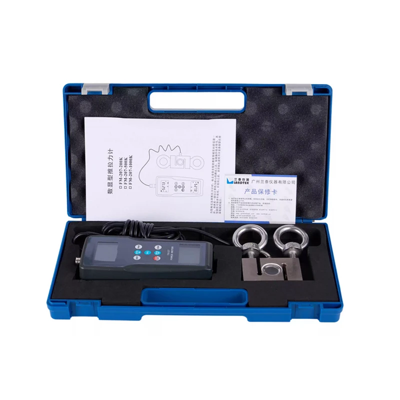 Landtek FM‑207 Digital Push Pull Force Gauge Dynamometer Tester Meter 4‑Unit for Precision Force Measuring Testing Instrument