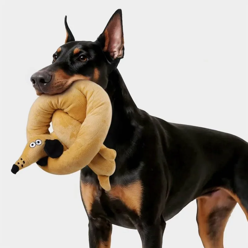 

Dachshund Plush Chew Toy Durable Squeaky Interactive Dog Toy Teething Puppy Toys Sturdy Construction Pets Training Accessories