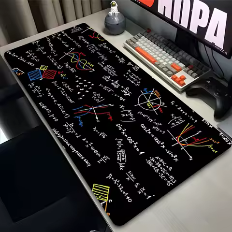Mouse Pad Office PC Gaming Accessories Keyboard Pad Anime Print HD Mousepad Geometric Science Math Formula Laptop Desk Mouse Mat