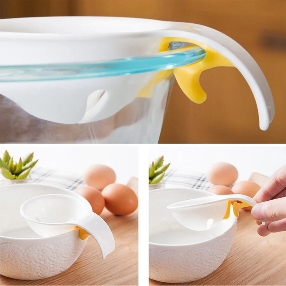 User Friendly Egg Yolk Separator with Clip On Base for Stability During Use 10 x 7 x 3.5cm Compact Kitchen Utensil for Baking
