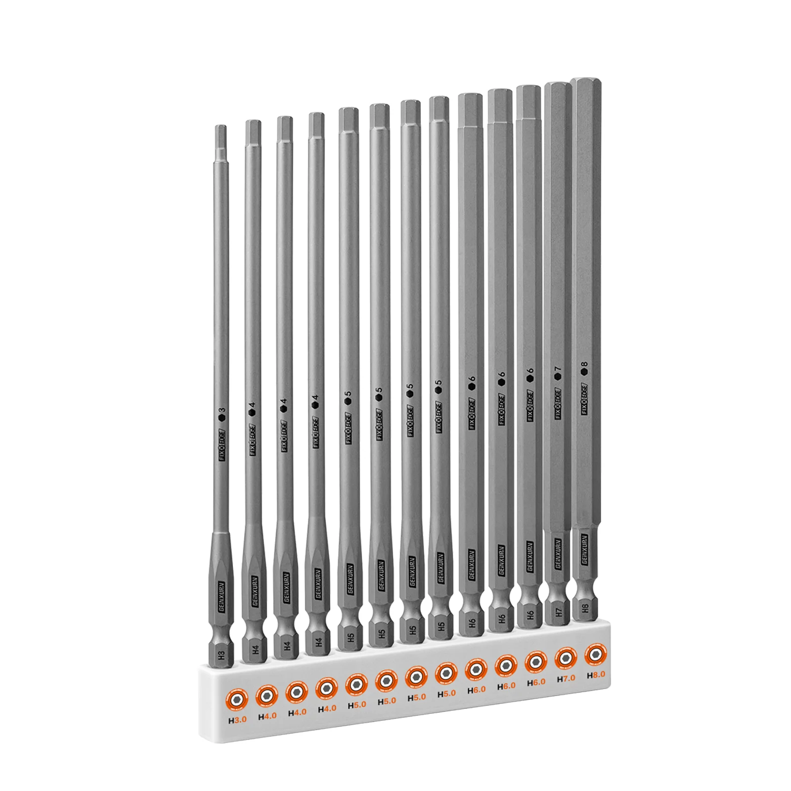 Geinxurn 13Pcs Fixedge Screwdriver Bit Set,6' Hex Magnetic Alloy Steel Insert Power Bits Tips for Home Repair