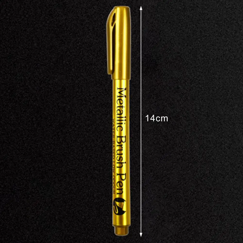 Metaliczny Marker długopis Signature wodoodporny pisać płynnie DIY jasny kolor opona samochowodwa metaliczny długopis do malowania Graffiti