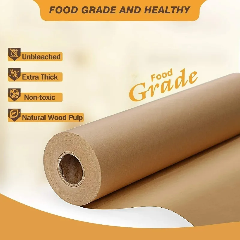 Parchment Paper Roll,Unbleached Non-Stick Baking Paper with Slide Cutter for Bread, Cookies, Heat Press, Grilling,Oven, Air Fry