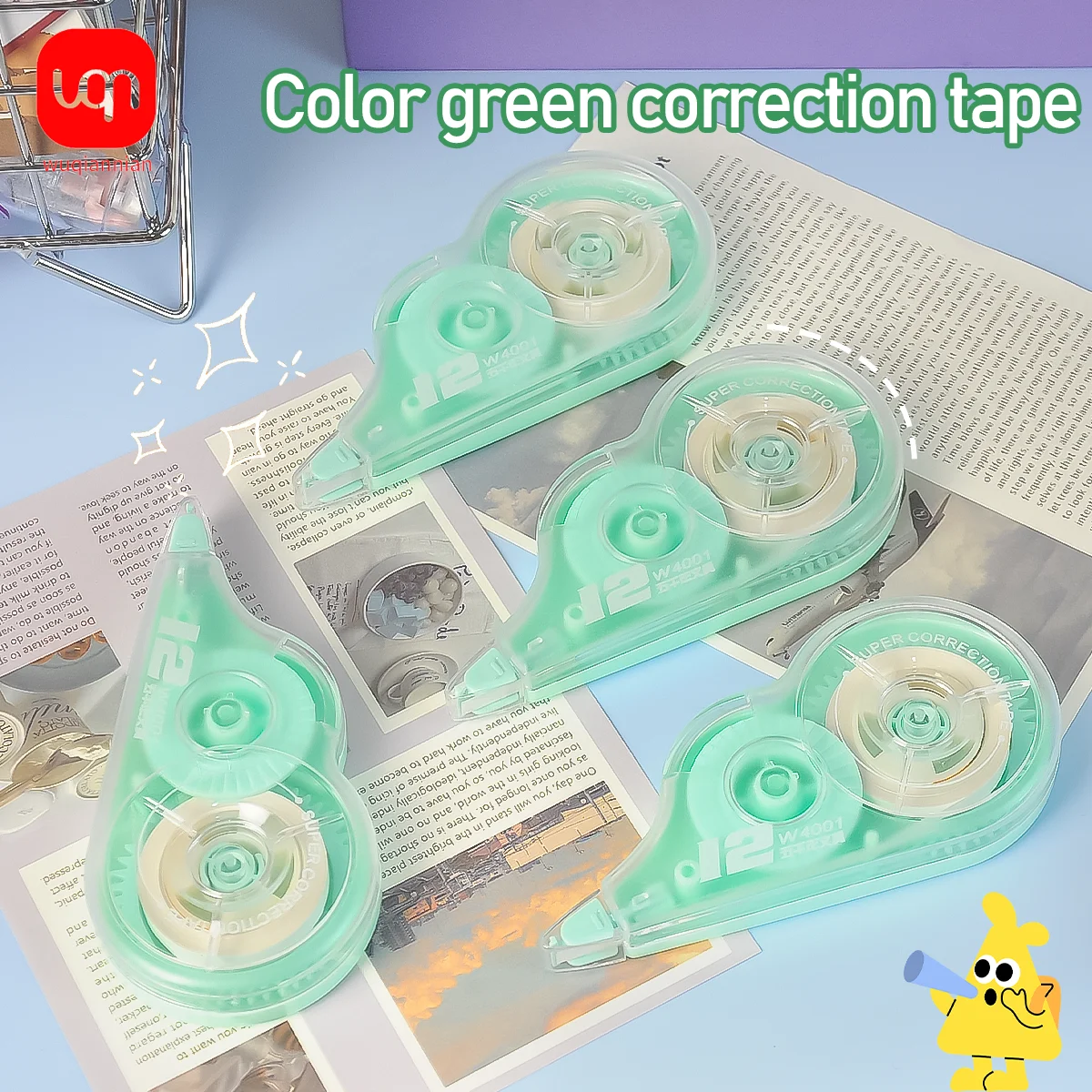 

WQN-3/6/12PCS 3.94ft Color Correction Tape White Error Tape Roller for Marking Teachers and School Office Supplies