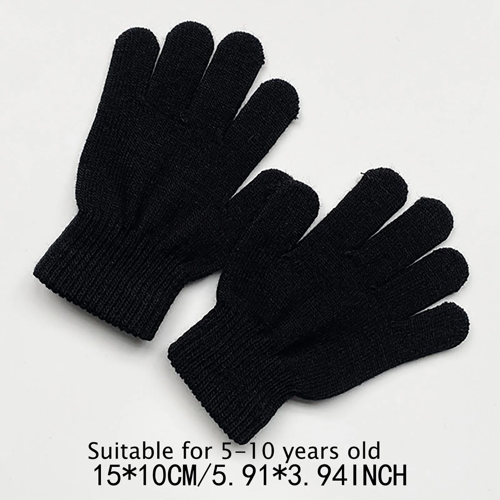 6/12 Pairs Winter Gloves For Kids Stretchy Warm Bulk Pack Boys Girls Children Knitted Glove Ski Mittens Fits kids ages 1-5