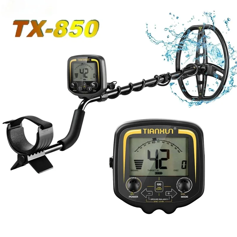TX-850 Professional Metal Detector 11 Inch Coil, Underground Treasure Finder, Gold Silver Coin Jewelry Detector Search