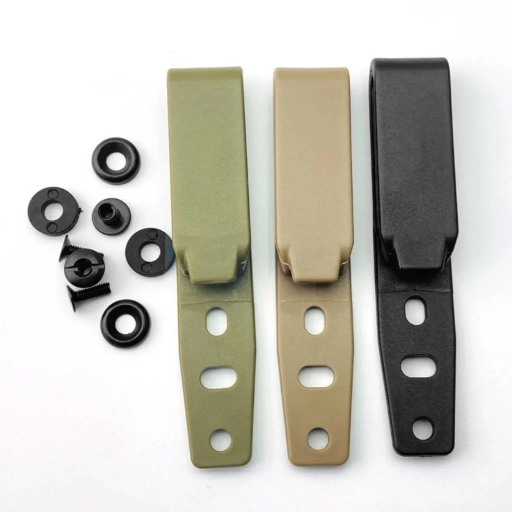 Multi-functional Knife Back Clip Outdoor Nylon Waist Back D-Ring Clip Kydex Holster Accessory with Screws Kit DIY Material