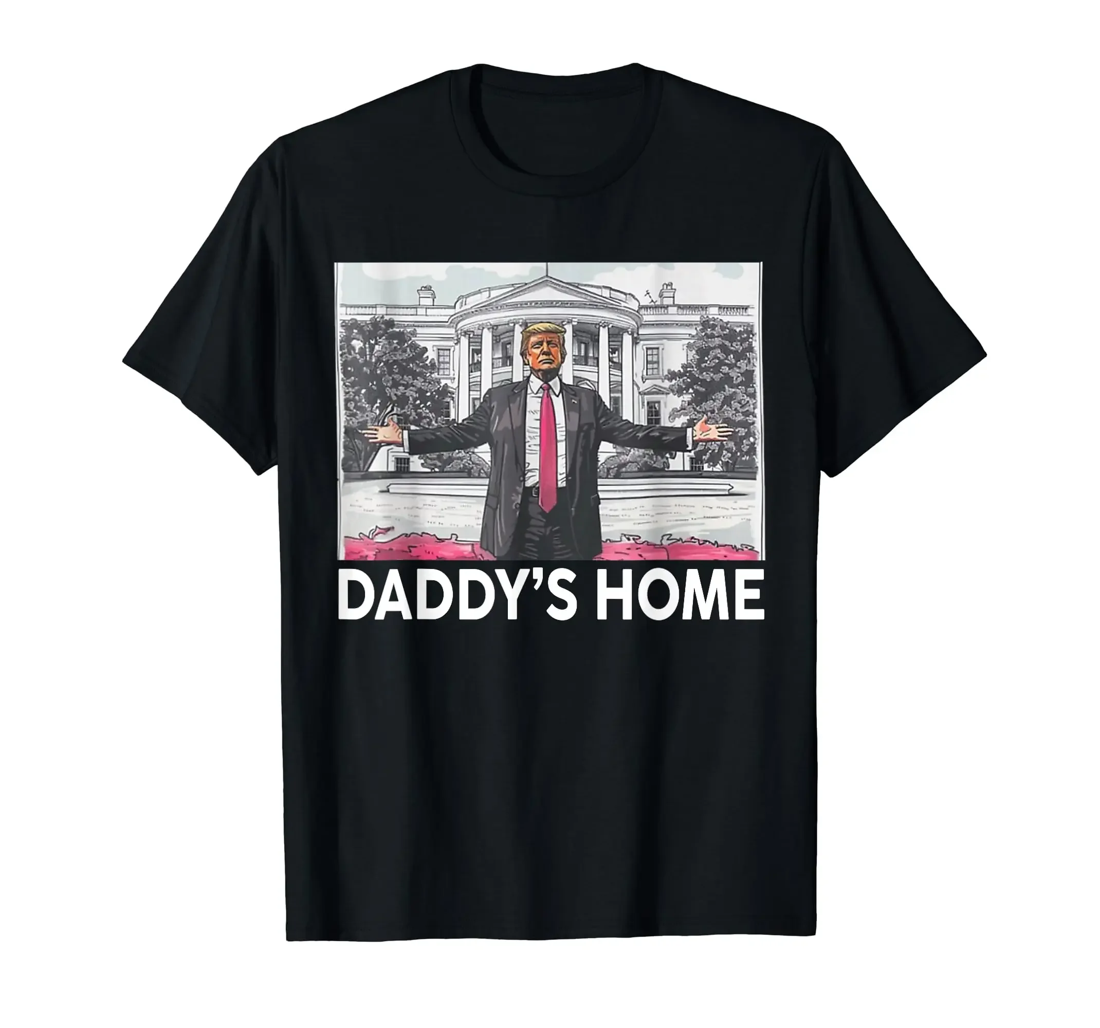 Funny Trump Pink Daddys Home Trump 2024 Women T-Shirt Summer Fashion Casual Short Sleeved Top Tee