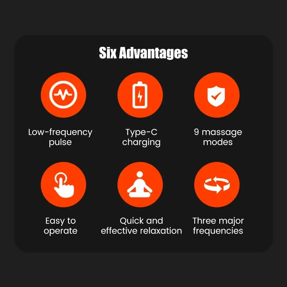 مدلك نبض كهربائي عشرات EMS محفز عضلات العصب الكهربائي محفز كهربائي جهاز تدليك الجسم منخفض التردد تشكيل #2