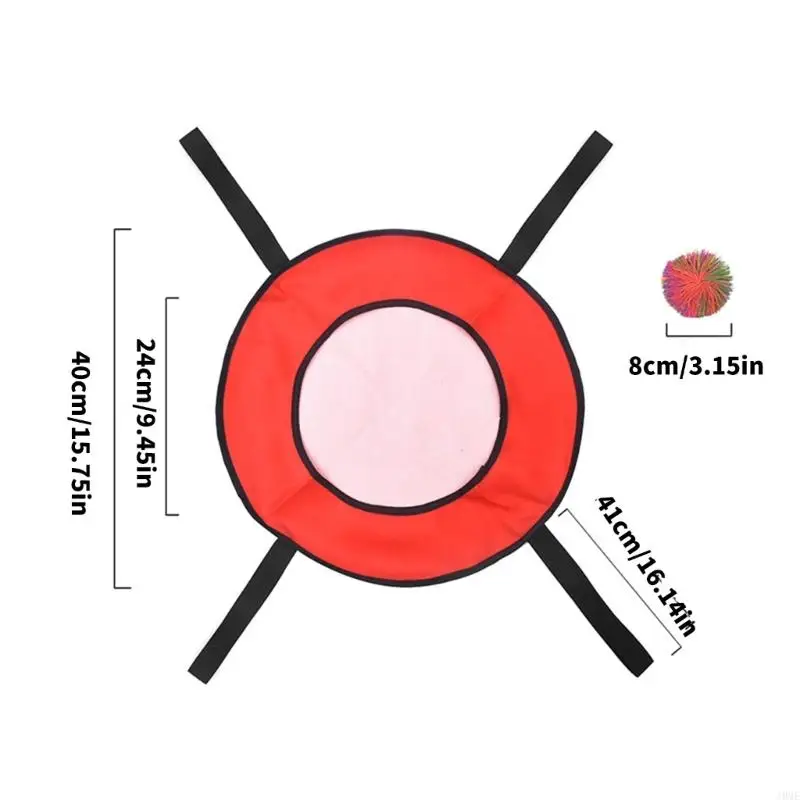 J0ME 스포츠 야외 탄력 디스크 캐치 게임 잔디 게임 그물 가방 장난감 캐치 앤 토스 게임