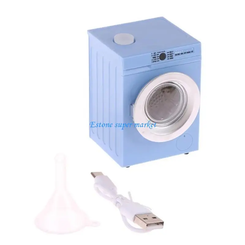 090B Miniature Dollhouses Washing Machine 1 12 Scale Realistic Spin and Wash Appliance Portable for Dollhouses Laundry Room