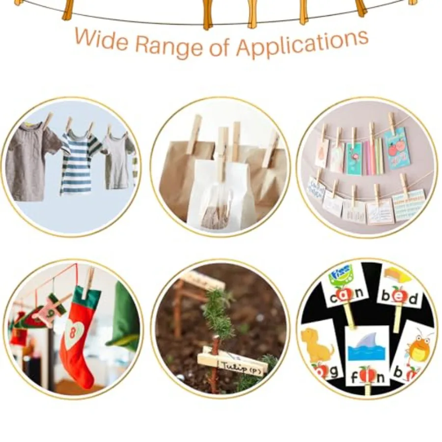 Prendedores de roupas de madeira pintural, prendedores de roupas de madeira forte, resistentes ao ar livre, para pendurar roupas, arte, artesanato, foto displa