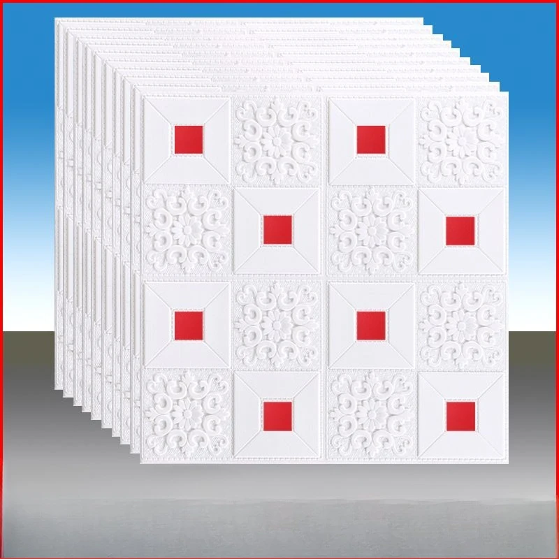 

European Wallpaper Self-adhesive Bedroom Warm Ceiling Wallpaper Upholstery Foam 3d Stickers Background Wall Decoration Sticker