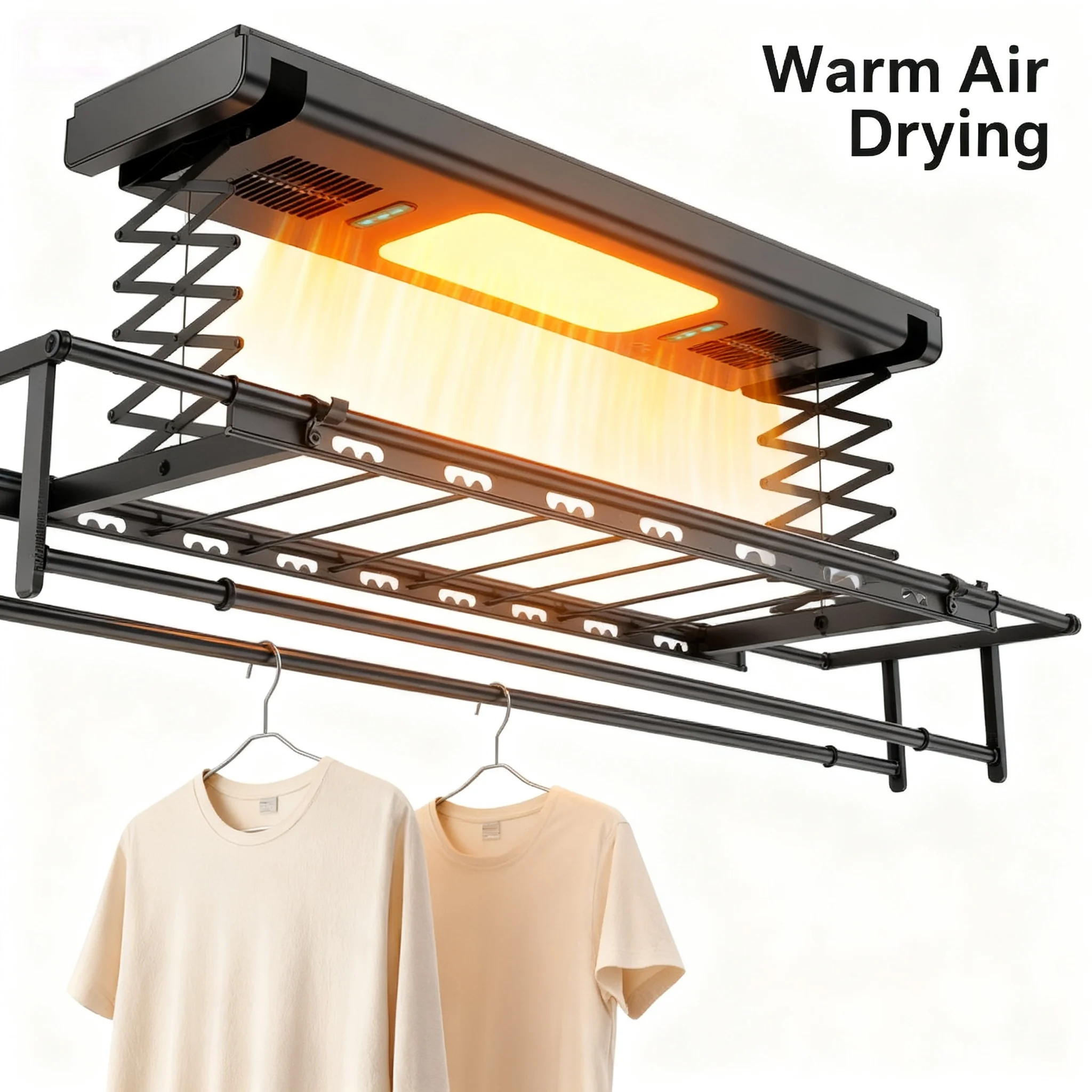Smart Electric Heavy-Duty Clothes Drying Rack with Automatic Lift and Remote Control