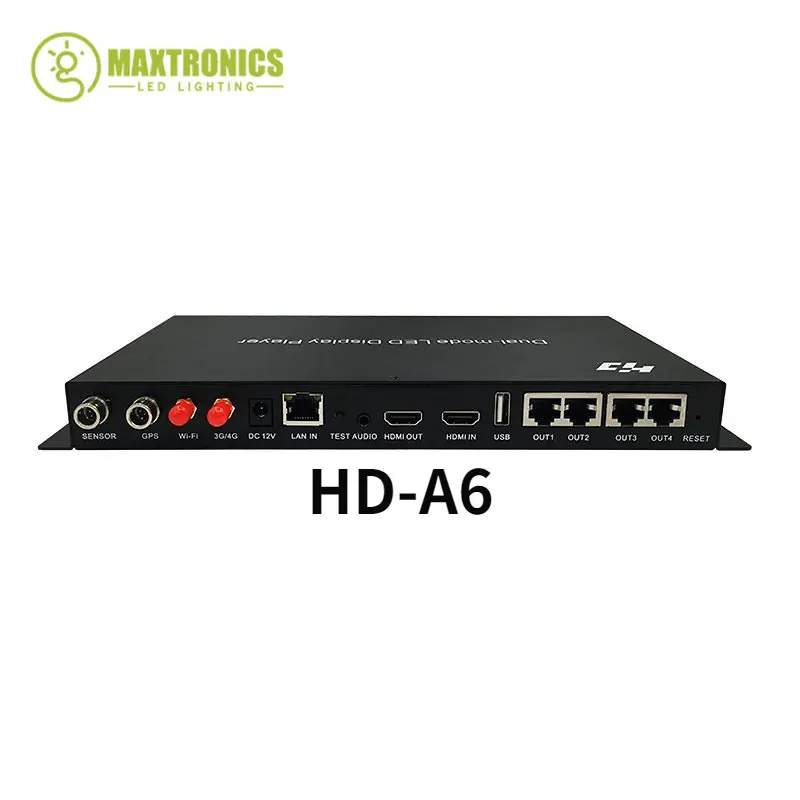 HD-A4/A5/A6 with Asynchronous Switch Dual Mode Player Box Full Color LED Display Controller Used for Advertising Screen Wedding