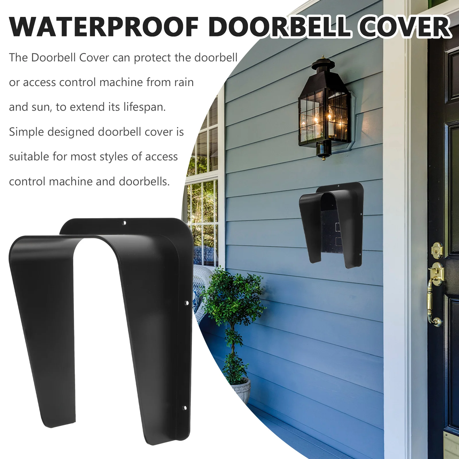 by Bell Acrylic Doorbell Cover Wireless Waterproof Outdoor Rain Protection Shell Attendance Machine Home for