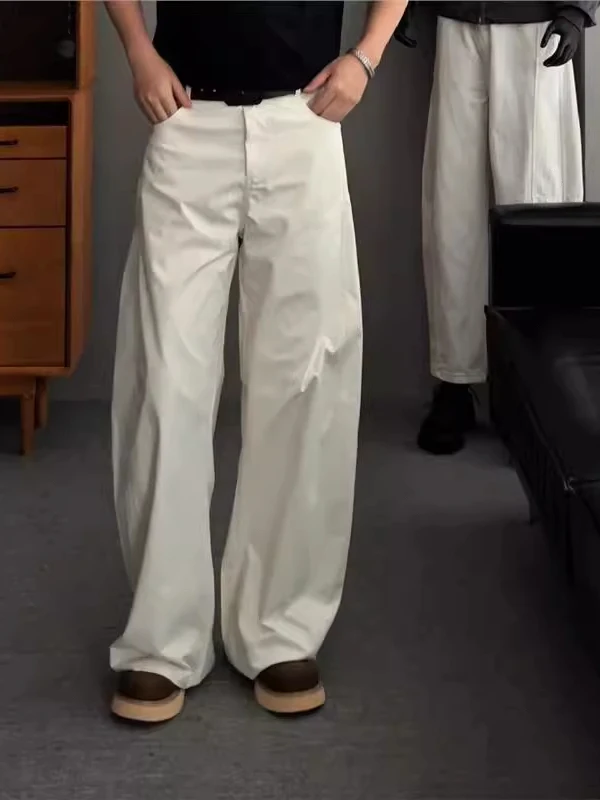 

Extra Large Size Men's Casual Pants American Retro Workwear Knife Loose Wide Leg Micro Flared Summer Thin Sle