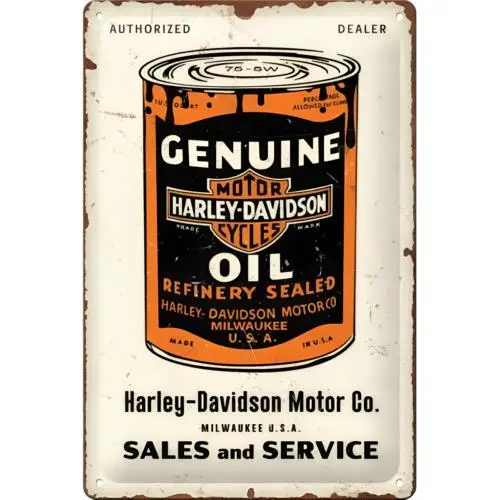 Vintage Metal Sign Oil Can Advertisement Garage Sign 12x8 Inch