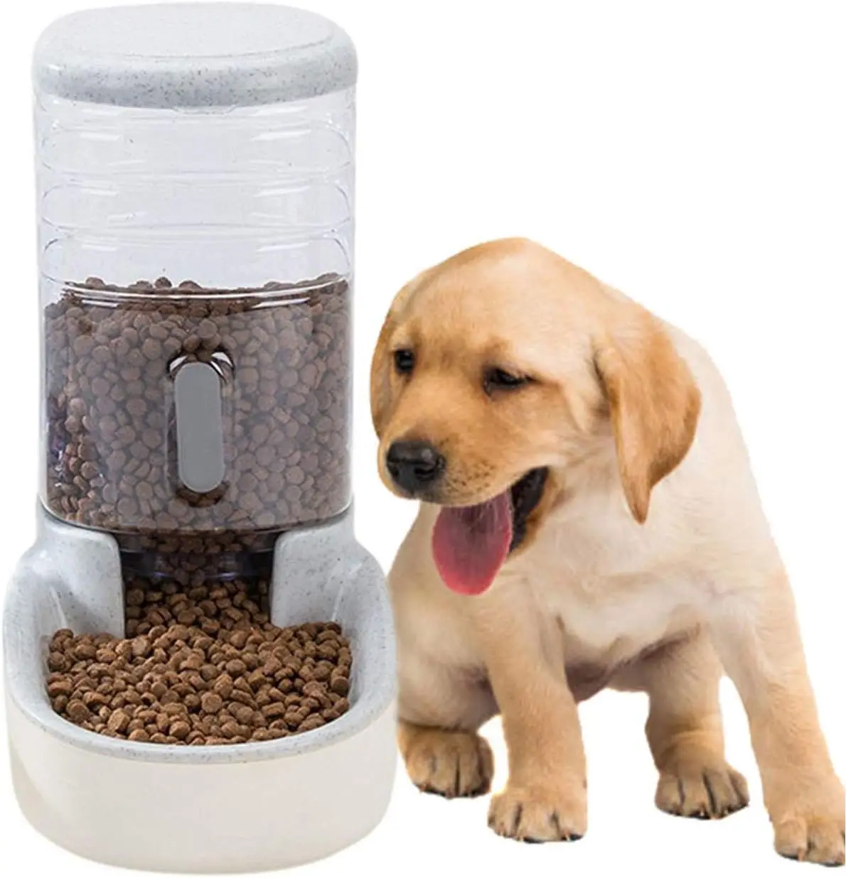 

Automatic Replenish Dog Food Dispenser Station,Easily Clean,1 Gallon Gravity Feeder Cat Eating Bowl Large Capacity Pet Feeding