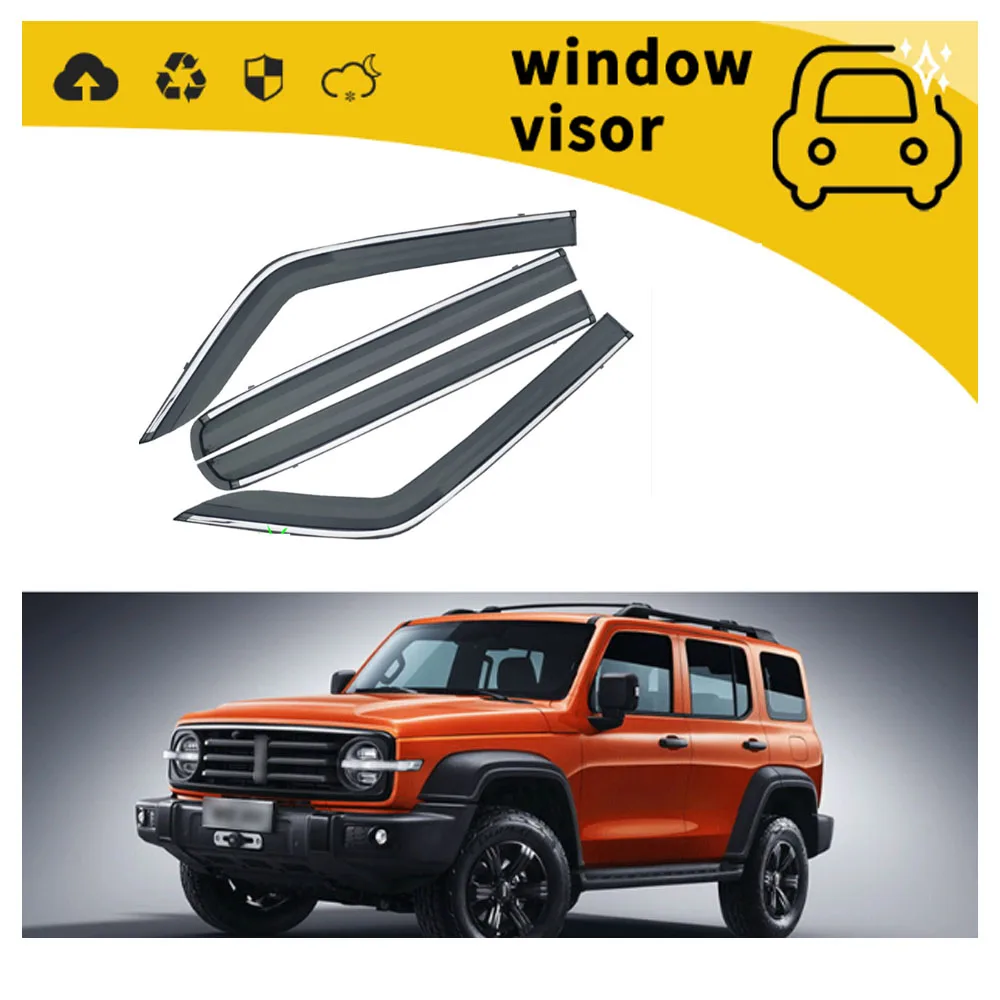 

Car Window Visor Waterproof Protect Sunny Rainy Shelter Auto External Accessory For GREAT WALL TANK 300