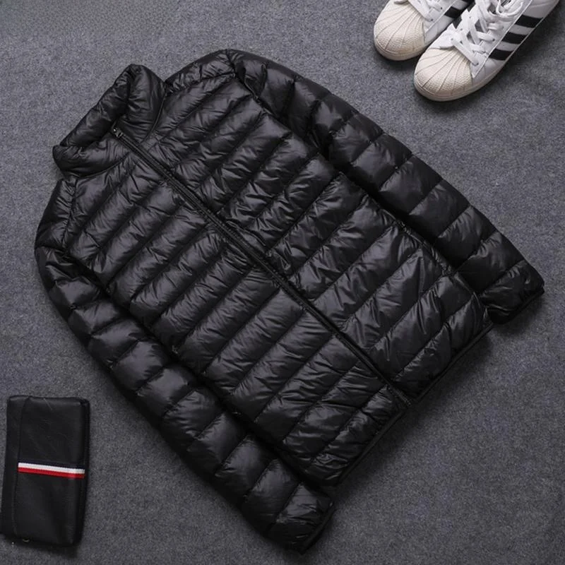 

Весенне-осенний ультратонкий пуховый хлопковый джет, мужской воротник-стойка, молодежная модная облегающая верхняя одежда, корейский тренд