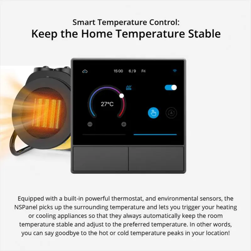 SONOFF NS Panel Smart Scene Wall Switch EU/ US Wifi Smart Thermostat Display Switch APP Control Works With Alexa Google Home