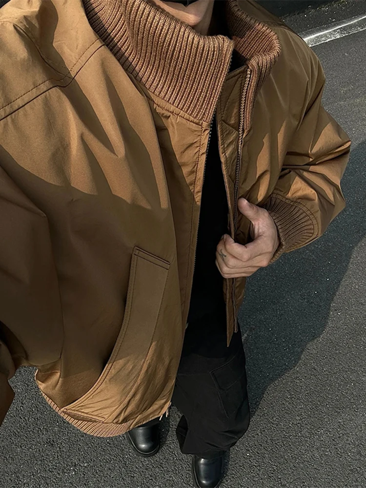 

i Color Cleanfit ort Pilot Jaet Men's Spring Stand Collar American Bomber Motorcycle Coat Youth Faion Resistant to W...