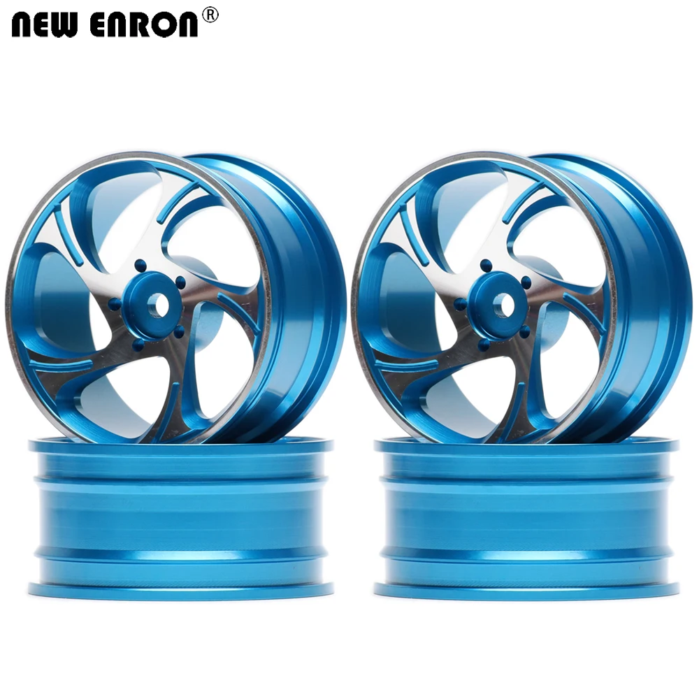 NEW ENRON Aluminum Alloy 5 Spoke 52mm Wheels Hub Rim 4P For RC Car On-Road Drift 1:10 HSP HPI Tamiya Traxxas Kyosho RedCat SAKUR