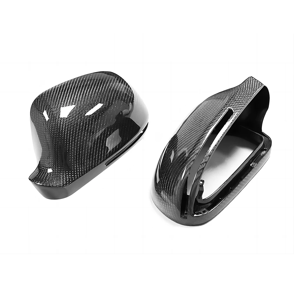 Replacement Rearview Side Mirror Covers Cap For Audi 08-09 S8 09-10 A8L 12-14 RS3 Carbon Fiber Shell Without Blind Spot Assist