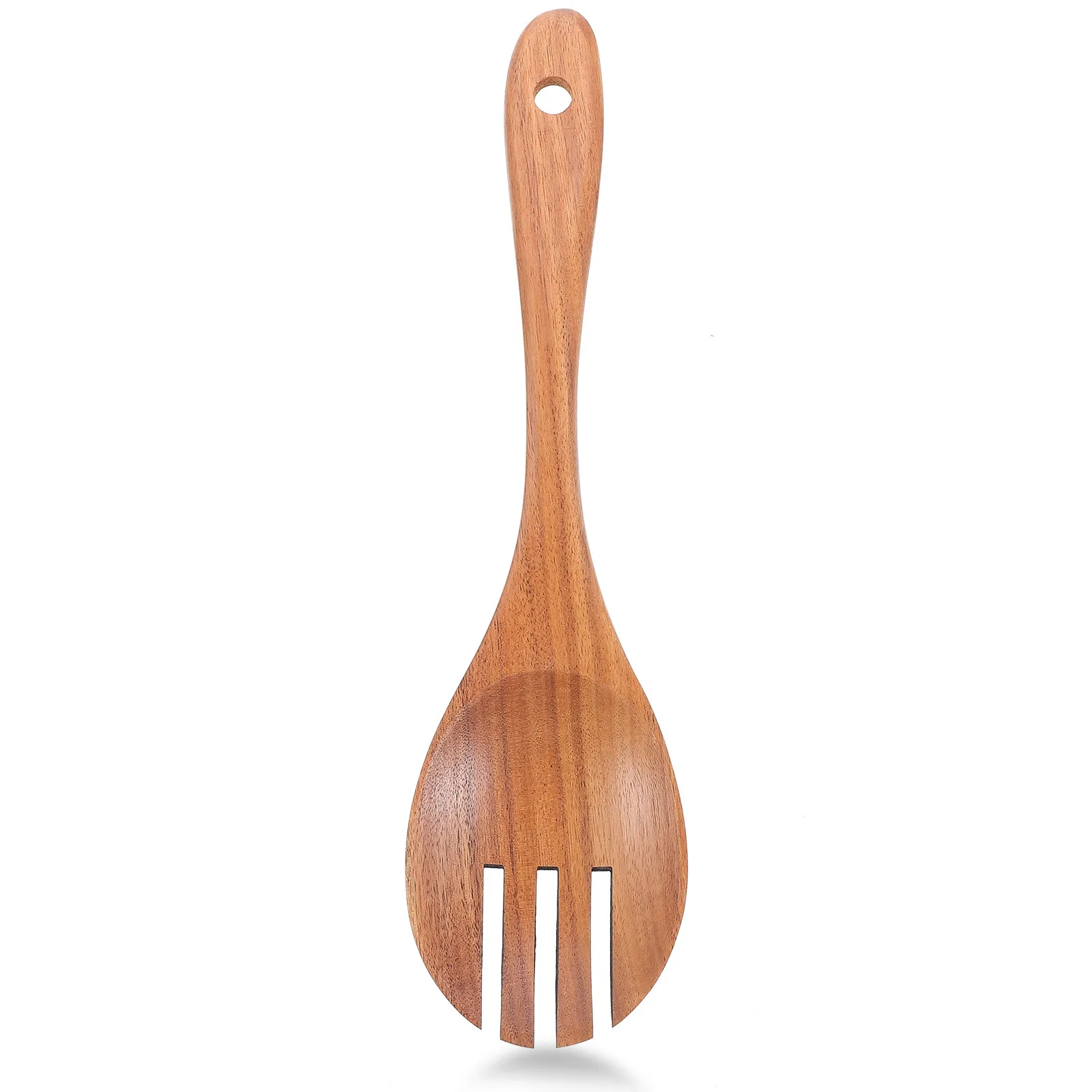 Wooden Salad Fork Spork Unique Shape No Scratch Kitchen Utensil Perfect for Formal Dinner Parties Hotels Salad Server