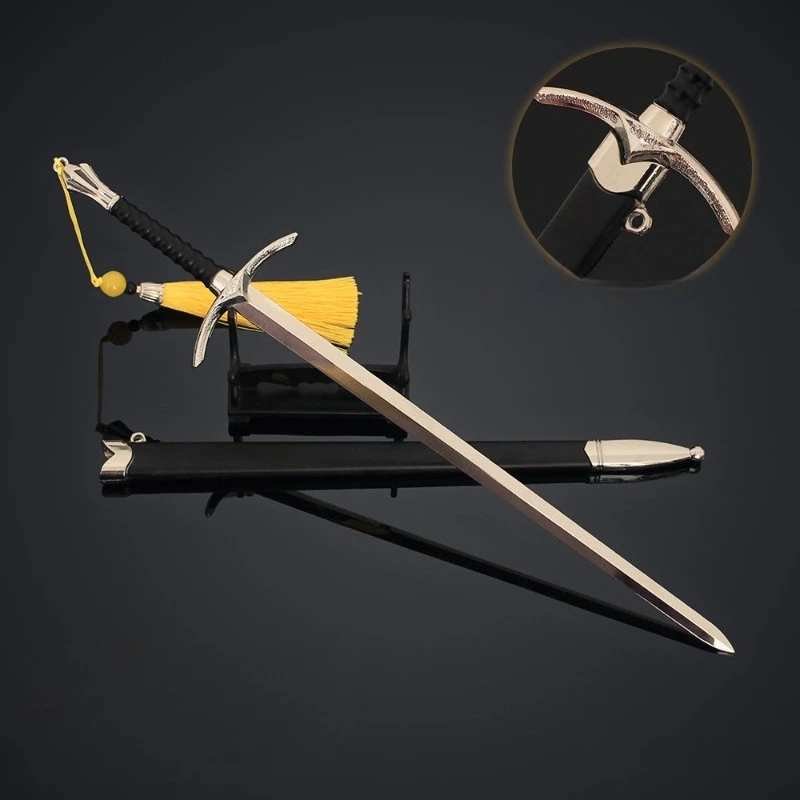30cm/11.81in The Ring Gandalf Enemy Fencing Alloy Sheathed Sword Model Metal Toy Film and Television Accessories Ornaments Gifts