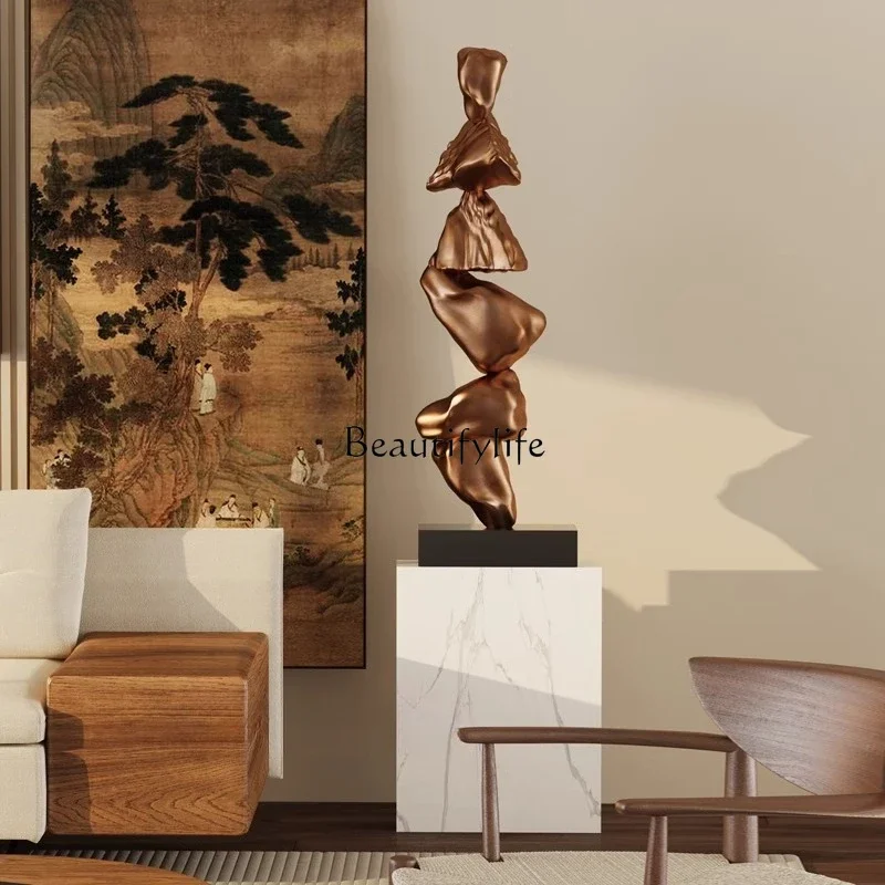 

FG17*Stone to run Abstract sculpture Wabi living room floor ornament