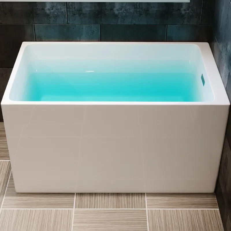 for Small Japanese Style Deep Soaking Tub Acrylic Household Adult Bath Tub 0.9-1 Meters