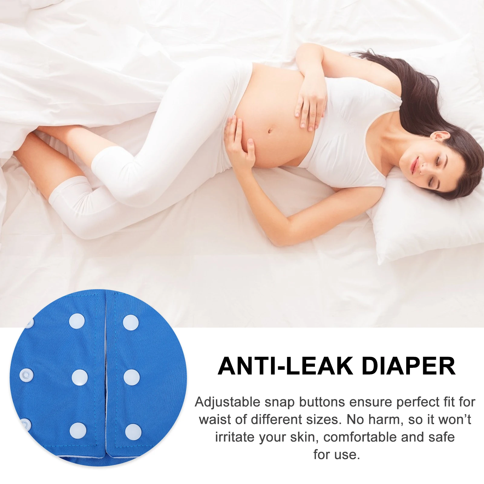 

1pc Waterproof Leakproof Pants Adult Reusable Cloth Breathable Comfortable Washable Diaper For Men Women Multipurpose Flexible