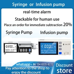 4.3 inch Touch Screen Stackable Type Human or Veterinary Use Syringe Pump Infusion pump LCD real-time Alarm Transfusion