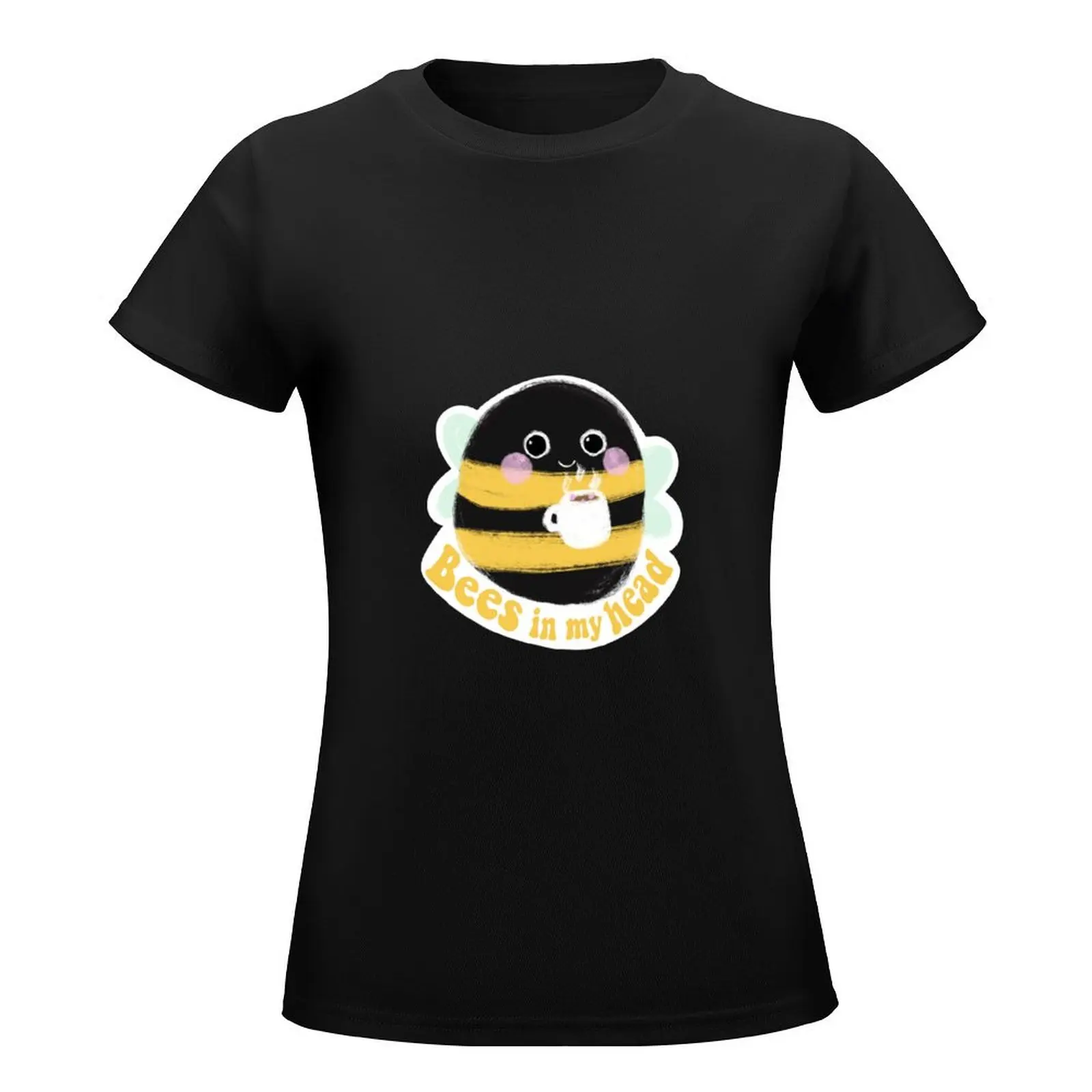 ADHD Bee - bees in my head T-Shirt cute tops kawaii clothes Women's summer blouses 2024