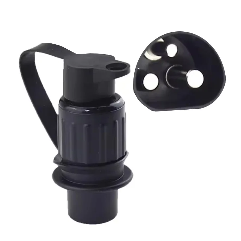 12V Round 3 Pole Plug Interface Adapter Socket Connector for Car Electronics Trailer Caravan Truck Vehicle