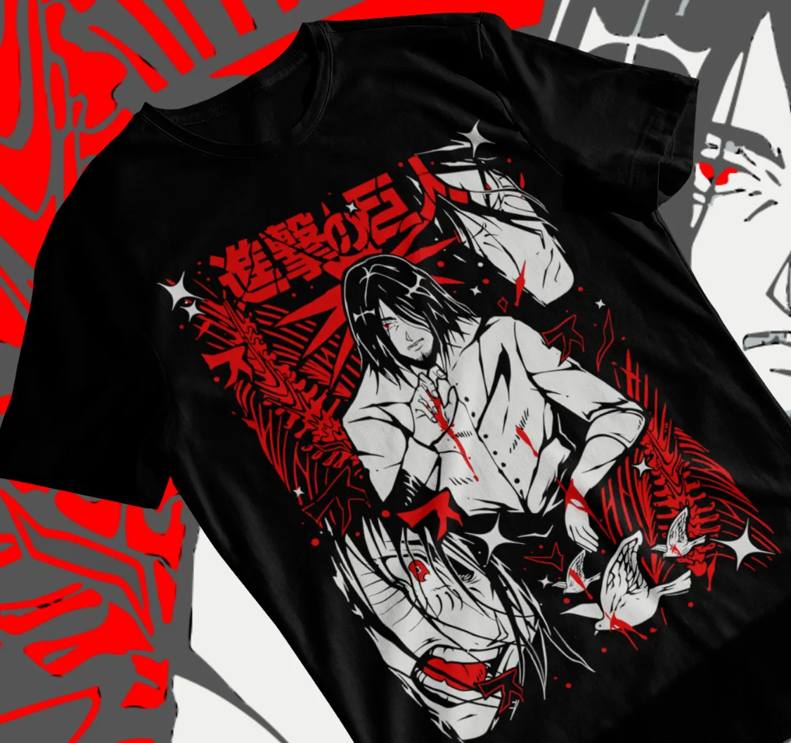 

Eren Yeager Aot T-shirt,Anime,Attack On Titan,Graphic Tee,Black Shirt Soft Tee