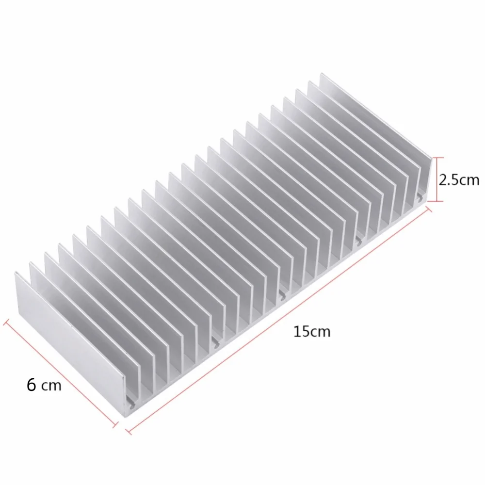 효율적인 냉각 150*60*25mm 히트싱크 24 톱니 실버 알루미늄 히트싱크 컴퓨터 부품