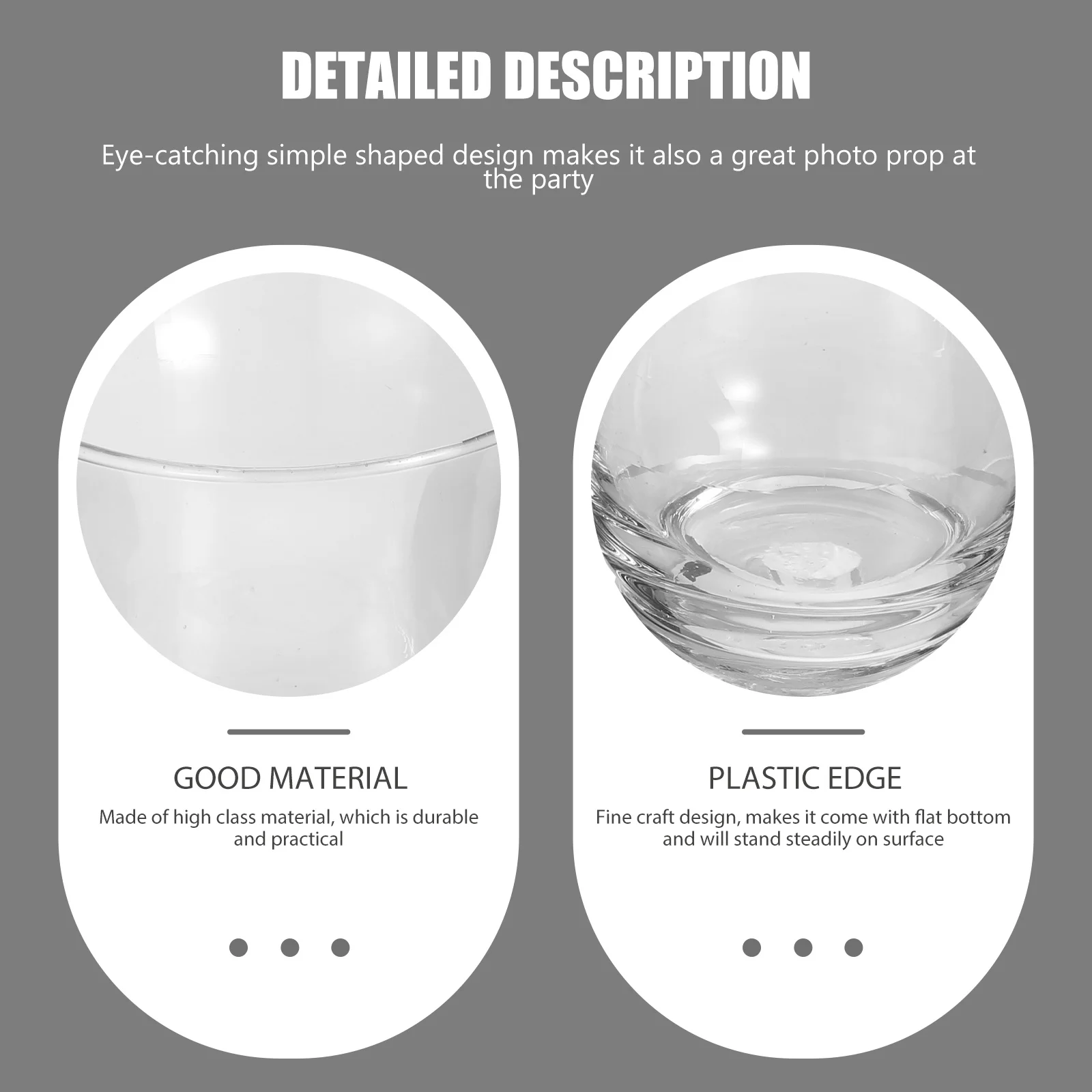 

2Pcs Decorative Cups Glass DIY Making Containers for Aromatherapy Crystal Candles Home Use