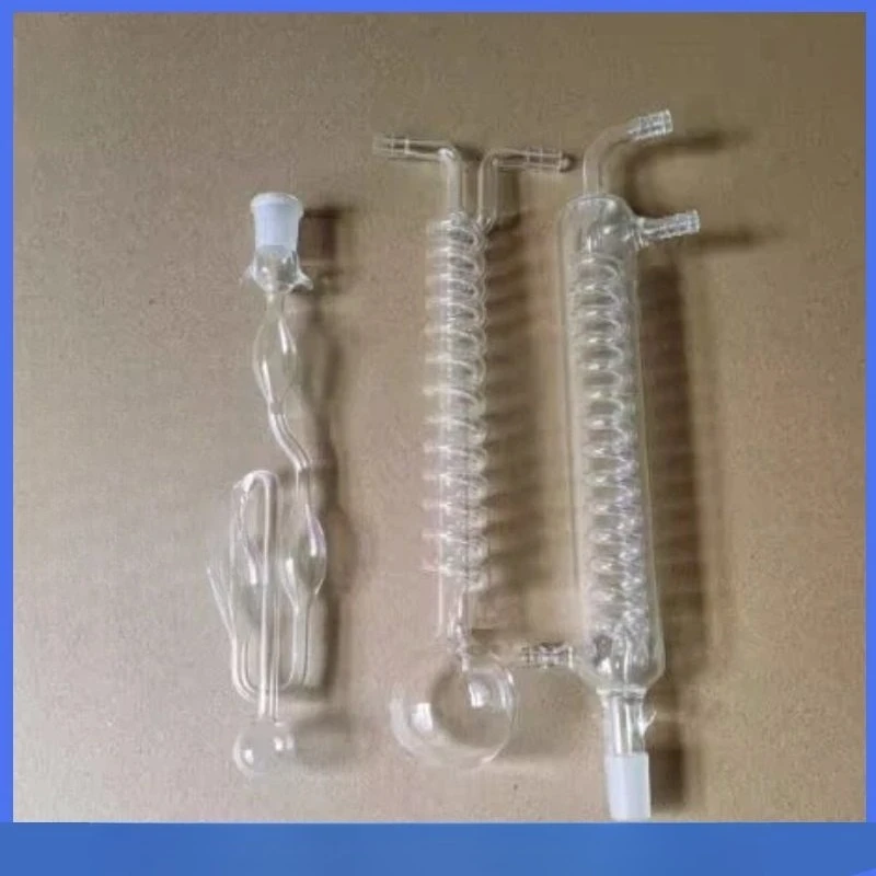 

Distiling Apparatus with ground glass joints,Glass distillation unit,distillation flask+graham condenser+conical flask distiller