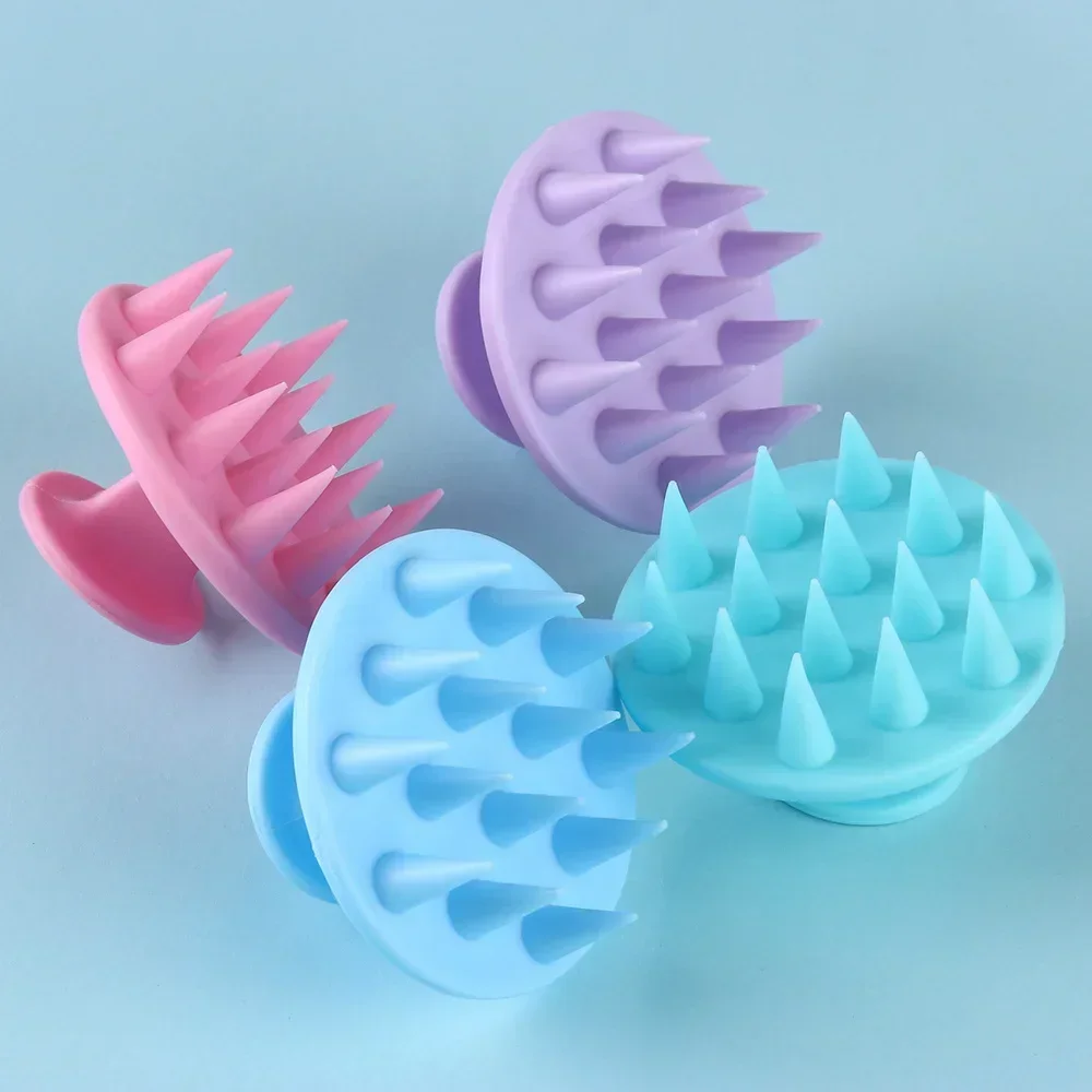 Silicone Shampoo Comb Head and Face Massage Balancing Oils Provide Gentle Massage Compact Size Streamlined Design Massaging Comb