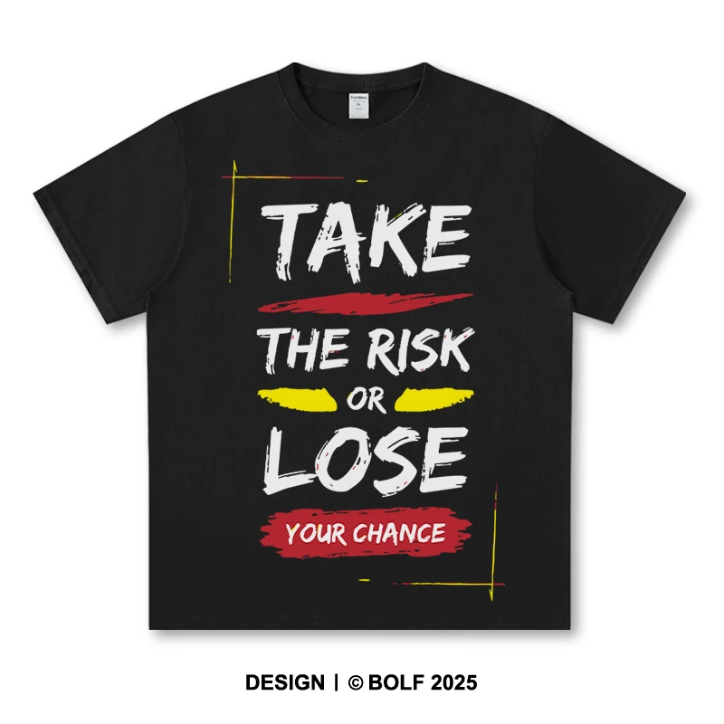 Graffiti Warning Slogan Herren T-Shirt 100 % Baumwolle Übergroße Street Art Graphic Tees für Männer Edgy Urban Fashion Tops