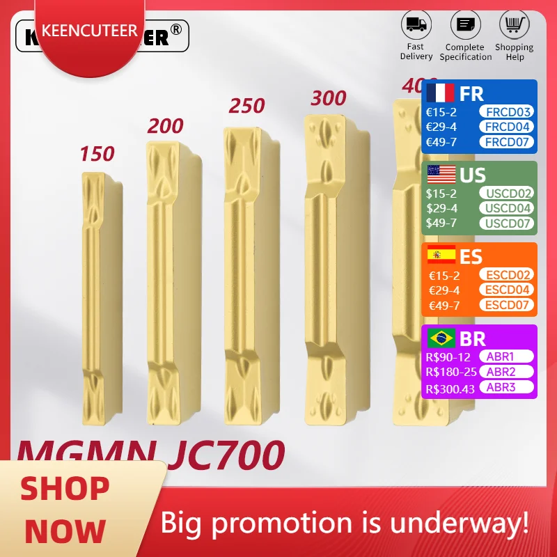 

For Steel Specific MGMN150 200 250 300 400 Hard Alloy Cutting Blades MGMN150 250 300 400 JC700 Slotting Machining Cutting