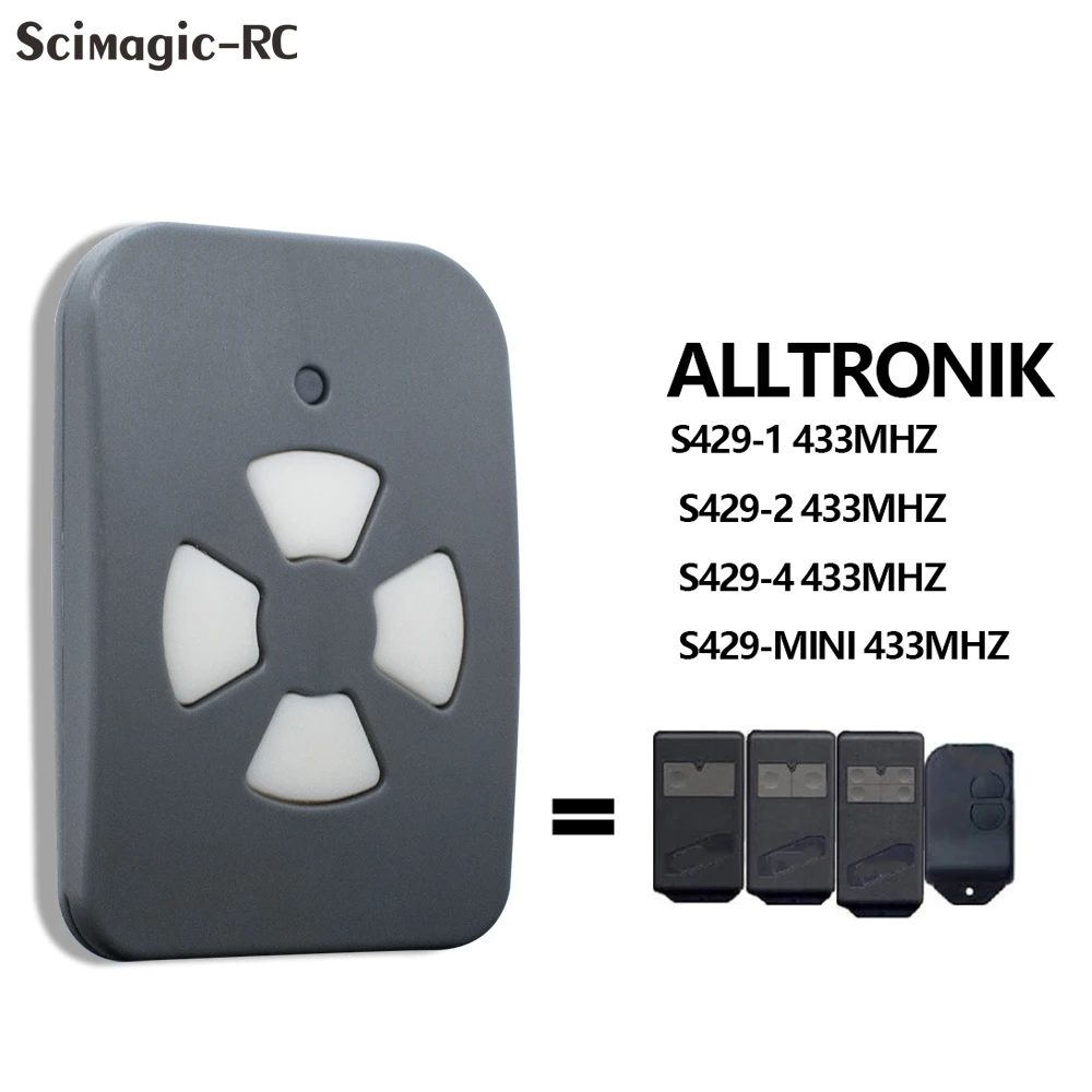 Newest ALLTRONIK S429-MINI S429-1 S429-2 S429-4 Garage Remote Control Clone 433.92MHz Fixed Code Gate Opener